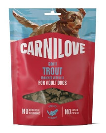 CARNILOVE Dog Soft Snack Trout 200g miękkie przysmaki z pstrągiem dla dorosłych psów